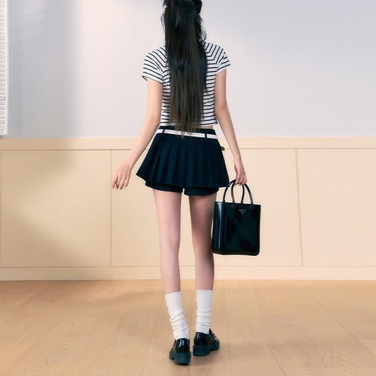 Maria Pleated A-Line Skirt