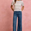 SO ME Seam Detail Mid Rise Stretch Denim Jeans