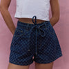 Power Girl Printed Denim Shorts