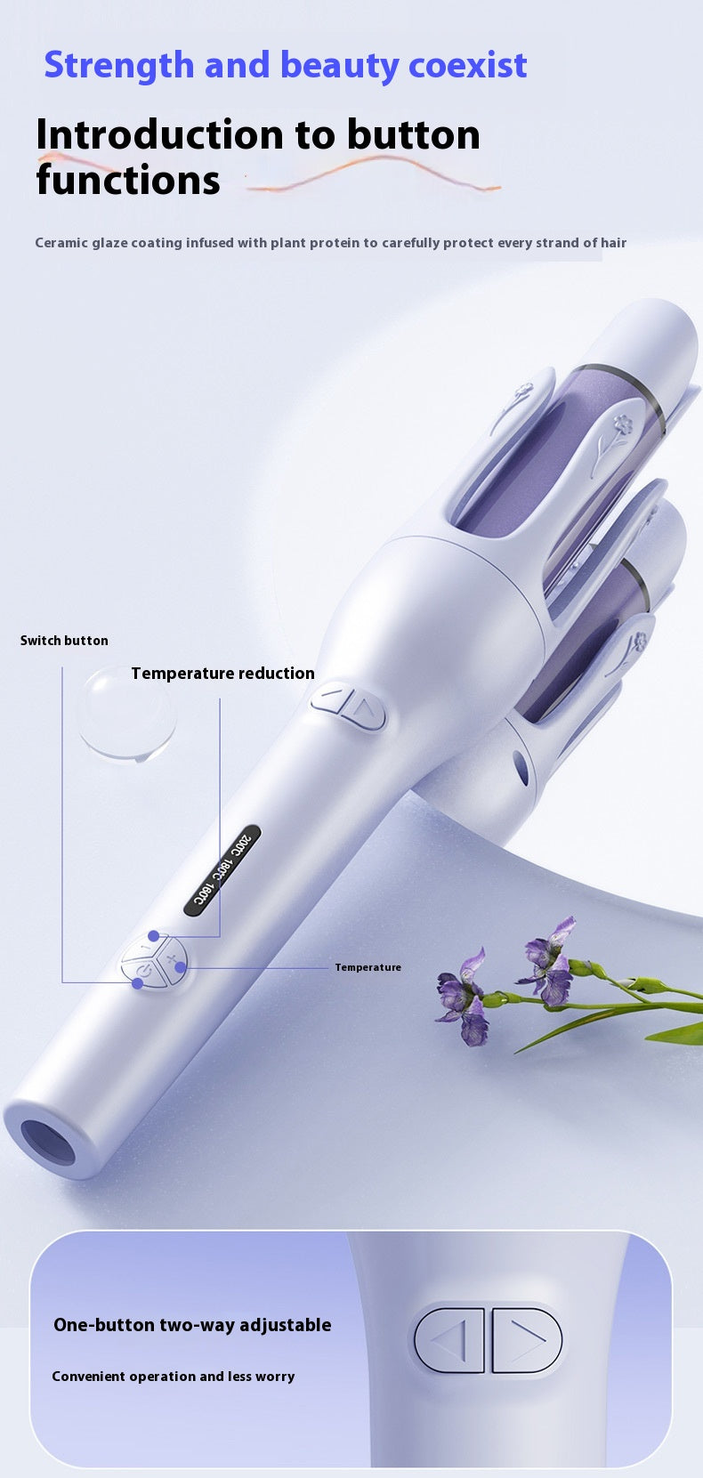 2-in-1 Automatic Hair Curler & Straightener