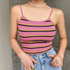 Rayures Séduction – Haut slim couleur rétro 