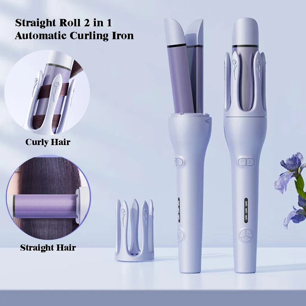 2-in-1 Automatic Hair Curler & Straightener