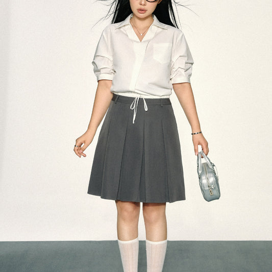 Zoey Chic  Pleated A-Line Mini Skirt