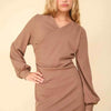 VERY J Ruched Detail Bodycon Mini Dress