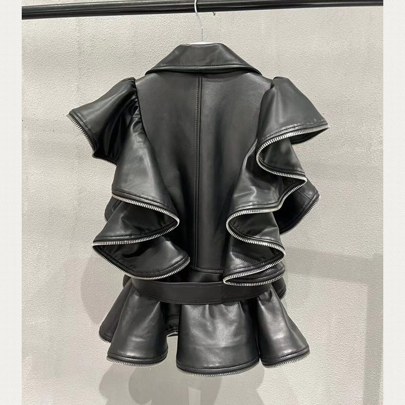 Janet Faux Leather  Coat