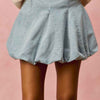 SO ME Denim Bubble Mini Skirt