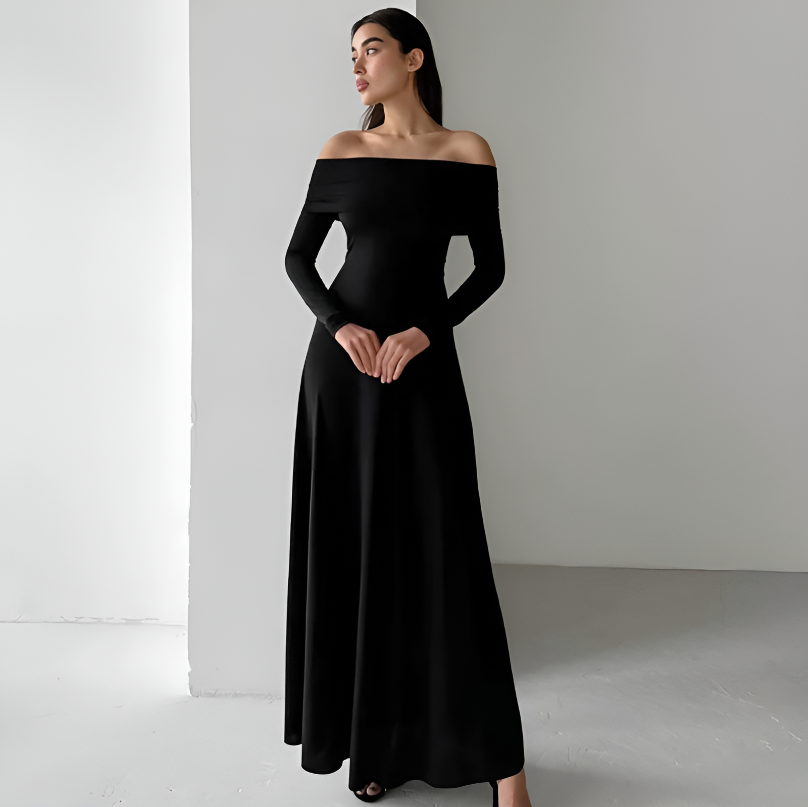 Robe en tricot à épaules dénudées Verve Hour 