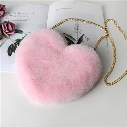 Love Plush Chain Shoulder Bag for Women – Valentine's Day Party Bag