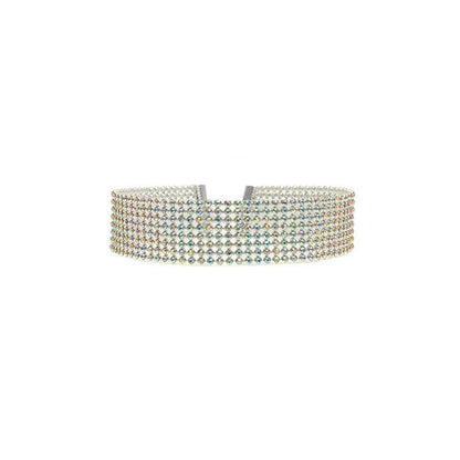 Full Crystal Rhinestone Choker Necklace - Wedding Jewelry, Elegant Chokers for Women