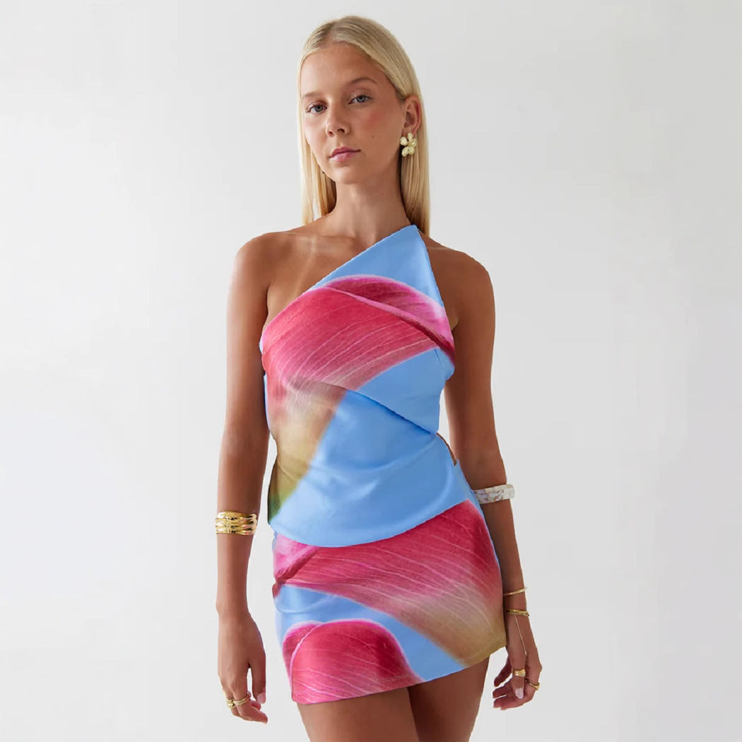 Sculpted Bloom Sleeveless Two Set