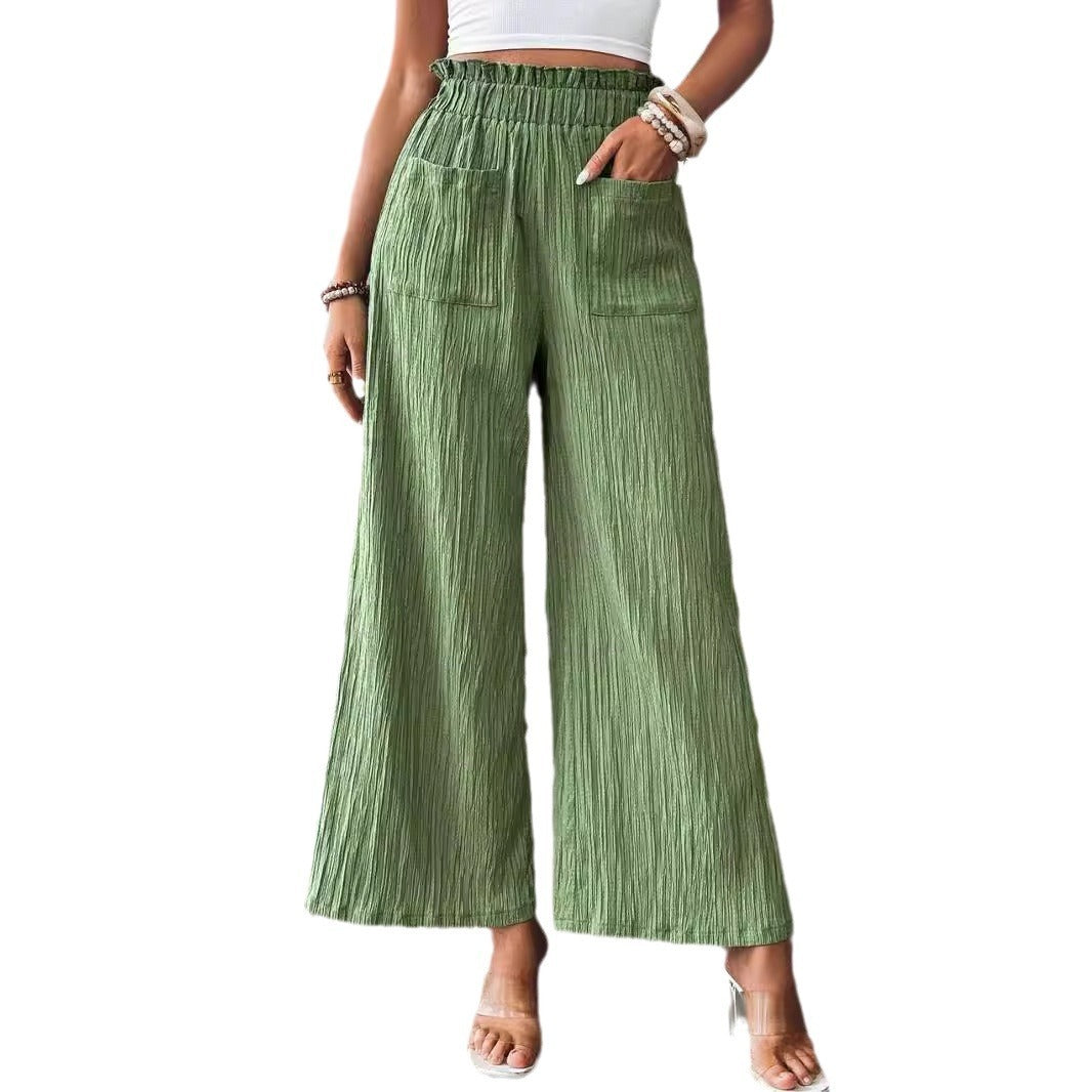Effortless Breeze Wide-Leg Crinkle Pants
