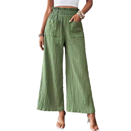 Effortless Breeze Wide-Leg Crinkle Pants