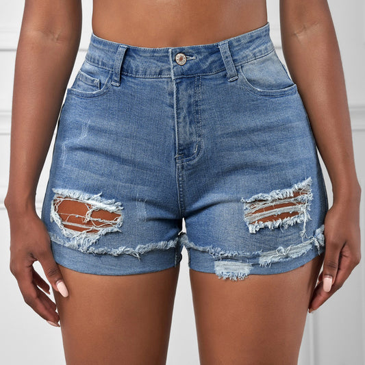Sunset Distressed Denim Shorts