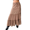 Benny Boho Tiered Drawstring Maxi Skirt