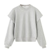 Keep It Cozy Layered Sweatshirt – Heather Gray