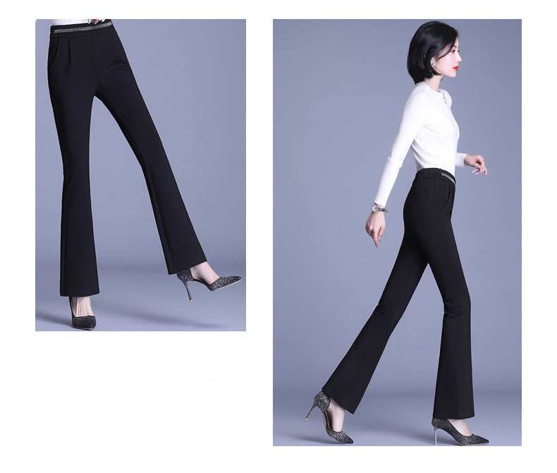 Betty Black Flared Office Pants