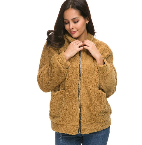 Bethany zipper Plush Jacket