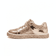 Sequin Hour Glam Lace Up Sneakers
