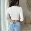 Basic Energy Long Sleeve Crop Top