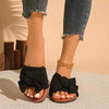 Bow Knot Decor Flat Sandals