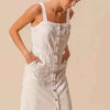 White Pinnafore Sleeveless dress