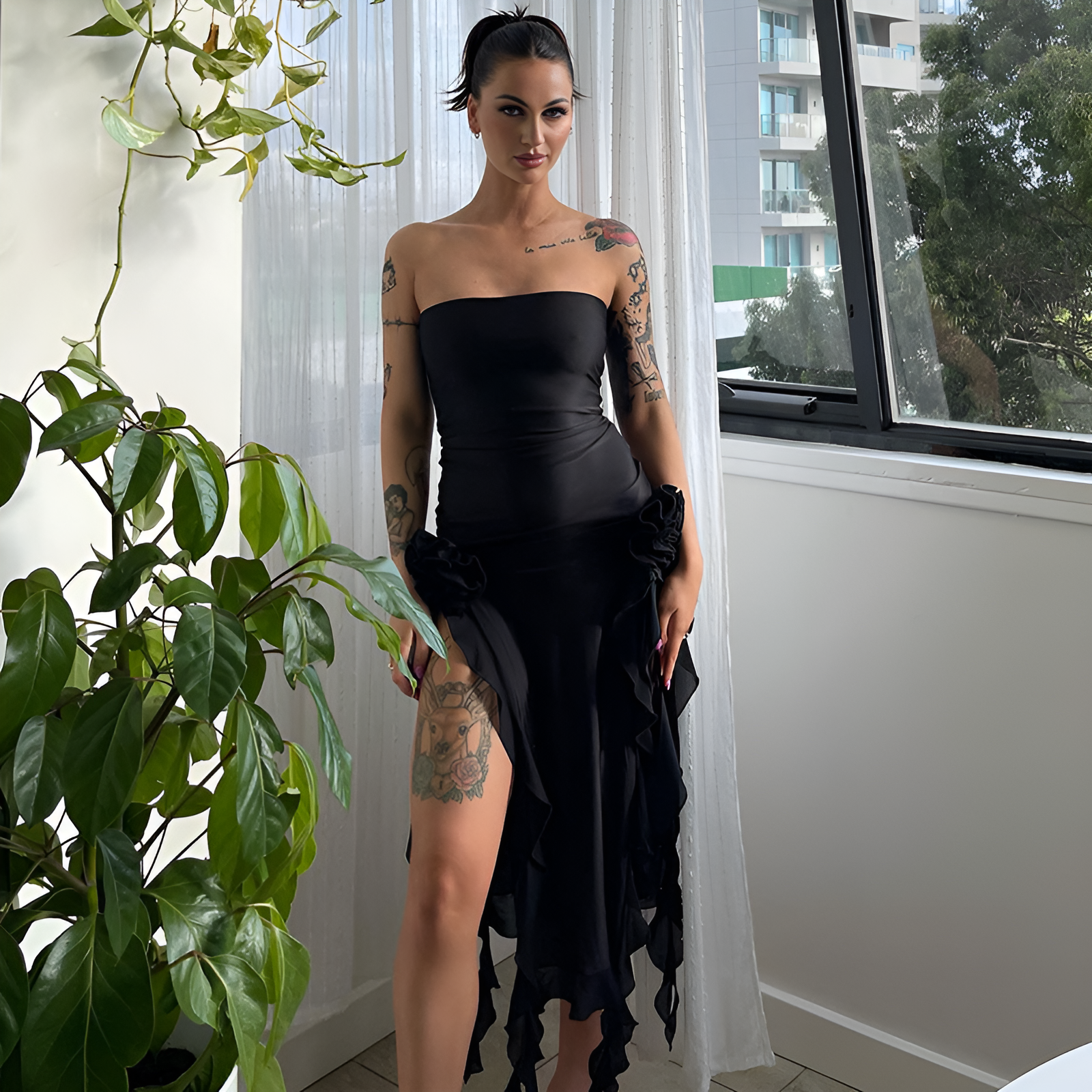 Lola's Garden unregelmäßiges Bustierkleid