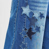 RISEN Elastic Band Slouchy Cropped Barrel with Star Patch
