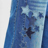 RISEN Elastic Band Slouchy Cropped Barrel with Star Patch
