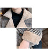 All-match Thick Plaid Woolen Fur Coat