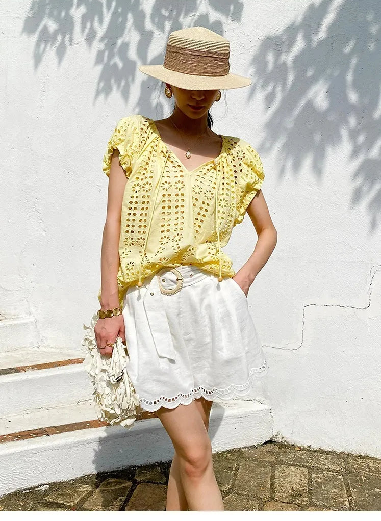 Weekend In Capri Stitch Top