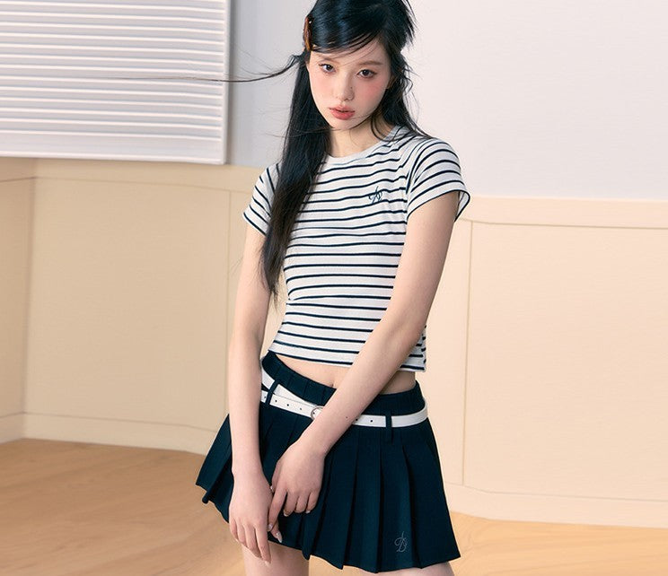 Maria Pleated A-Line Skirt