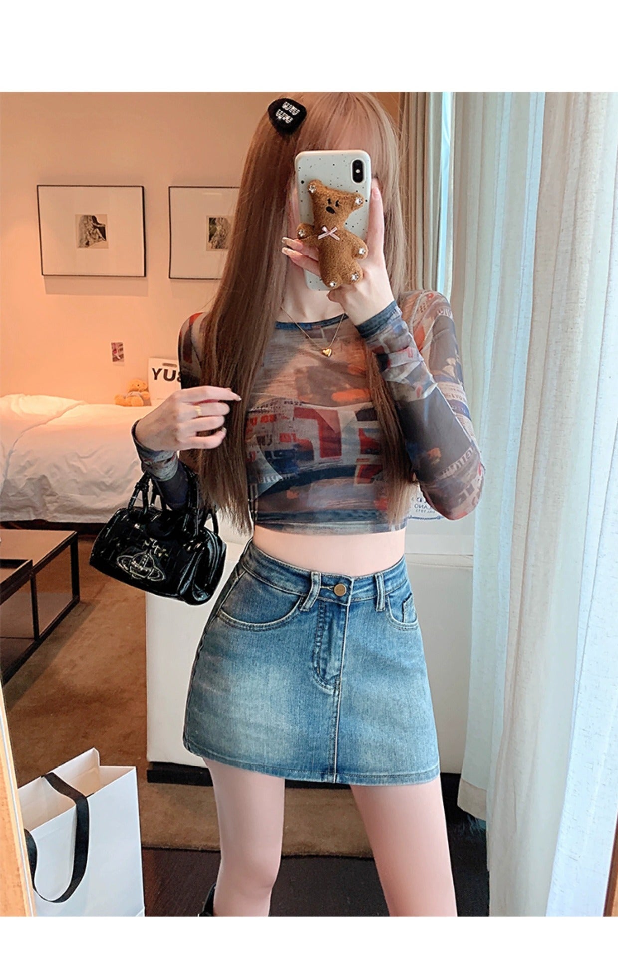 Pretty Casual   Denim Mini Skirt