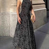 Halter Neck Polka Dot Maxi Dress
