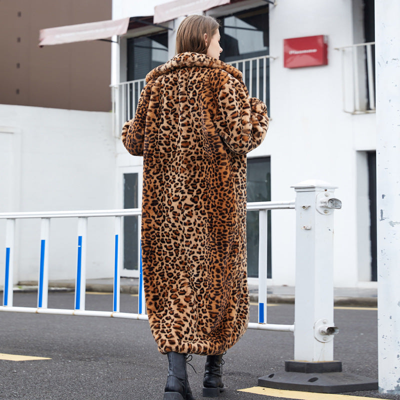Alexa Faux Fur Leopard Print Coat