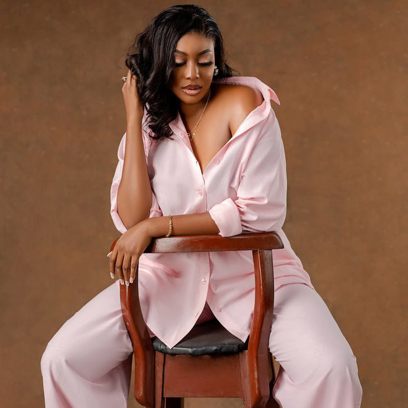 Polished in Pink Hemd- und Hosen-Duo