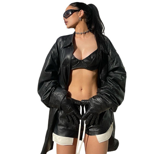 Game Changer Faux Leather Shorts