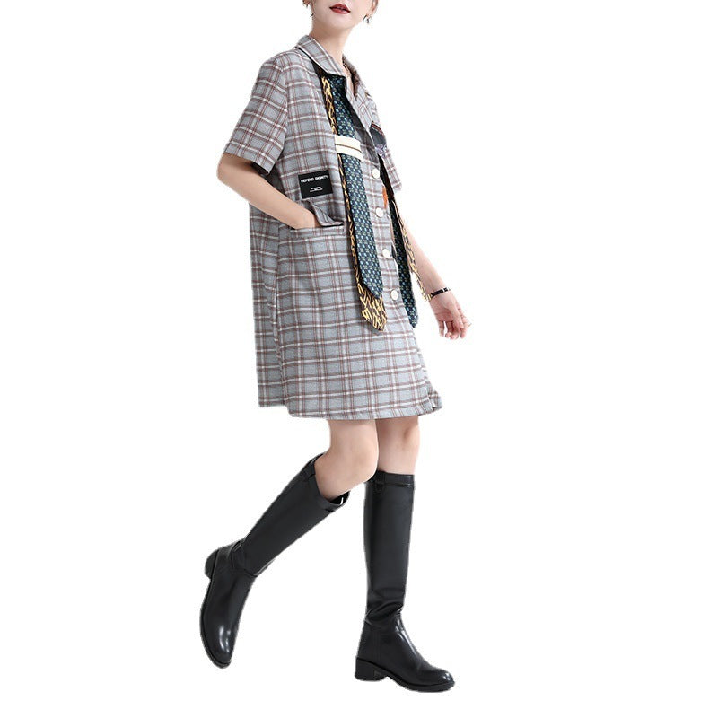 Extra Credit Double-Breasted Blazer Dress