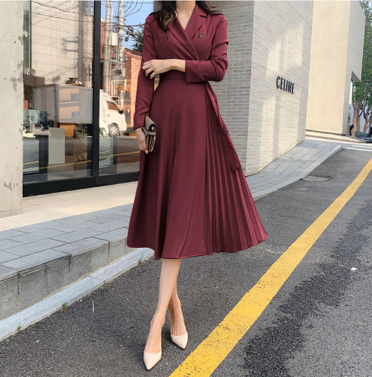 Robe trench plissée irrégulière Laurel