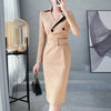 Prime State Suit Collar Midi Dress