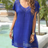 Crochet Trim Beach Cover Up Dress