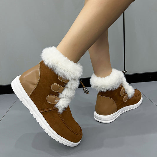 Suede Plush Boots"
