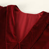 Scarlet Reverie Bubble Sleeve Velvet Dress
