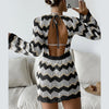 Aurelia Striped Allure Backless Knit Dress