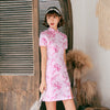 Charm Brocade Cheongsam Mini Dress