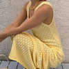 Openwork Sleeveless Maxi Dress
