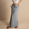 Women's Solid Color Drawstring Elastic Waist Skirt