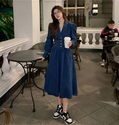 Timeless Grace Denim Midi Dress