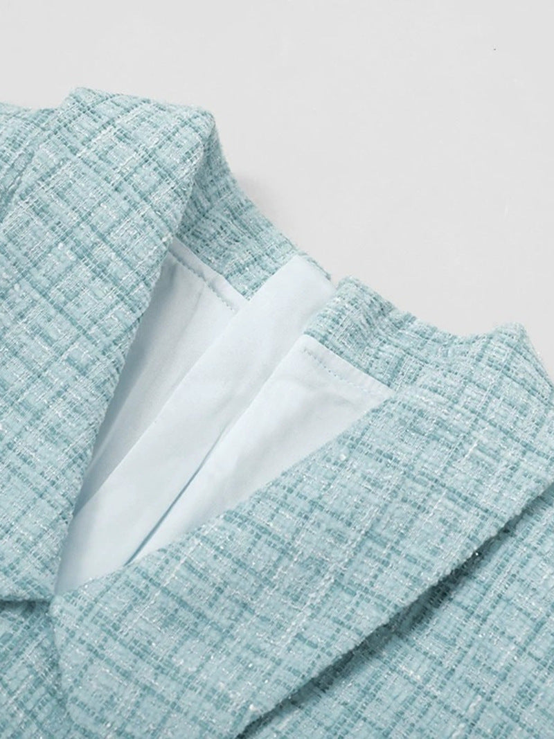 Celestial Charm Tweed Slimming Suit Dress