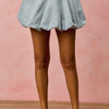 SO ME Denim Bubble Mini Skirt