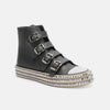 Multi-Buckle Straps Studded Platform Sneakers
